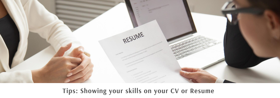 Showing your skills on your CV or Resume  prathigna.com